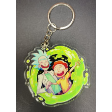 Брелок акриловий Rick and Morty
