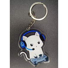 Брелок акриловий Gamer Cat