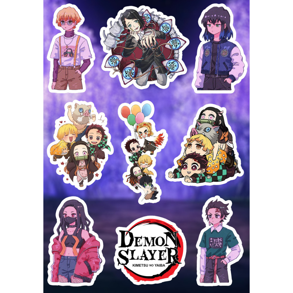 Стикерпак аніме Demon slayer Клинок, що розсікає демонів