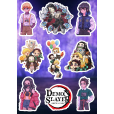 Стикерпак аніме Demon slayer Клинок, що розсікає демонів