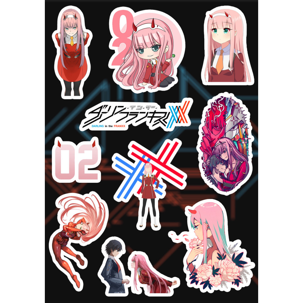 Стикерпак аниме Darling in the franxx Милый во франксе