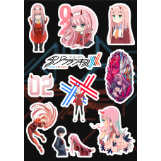 Стикерпак аниме Darling in the franxx Милый во франксе