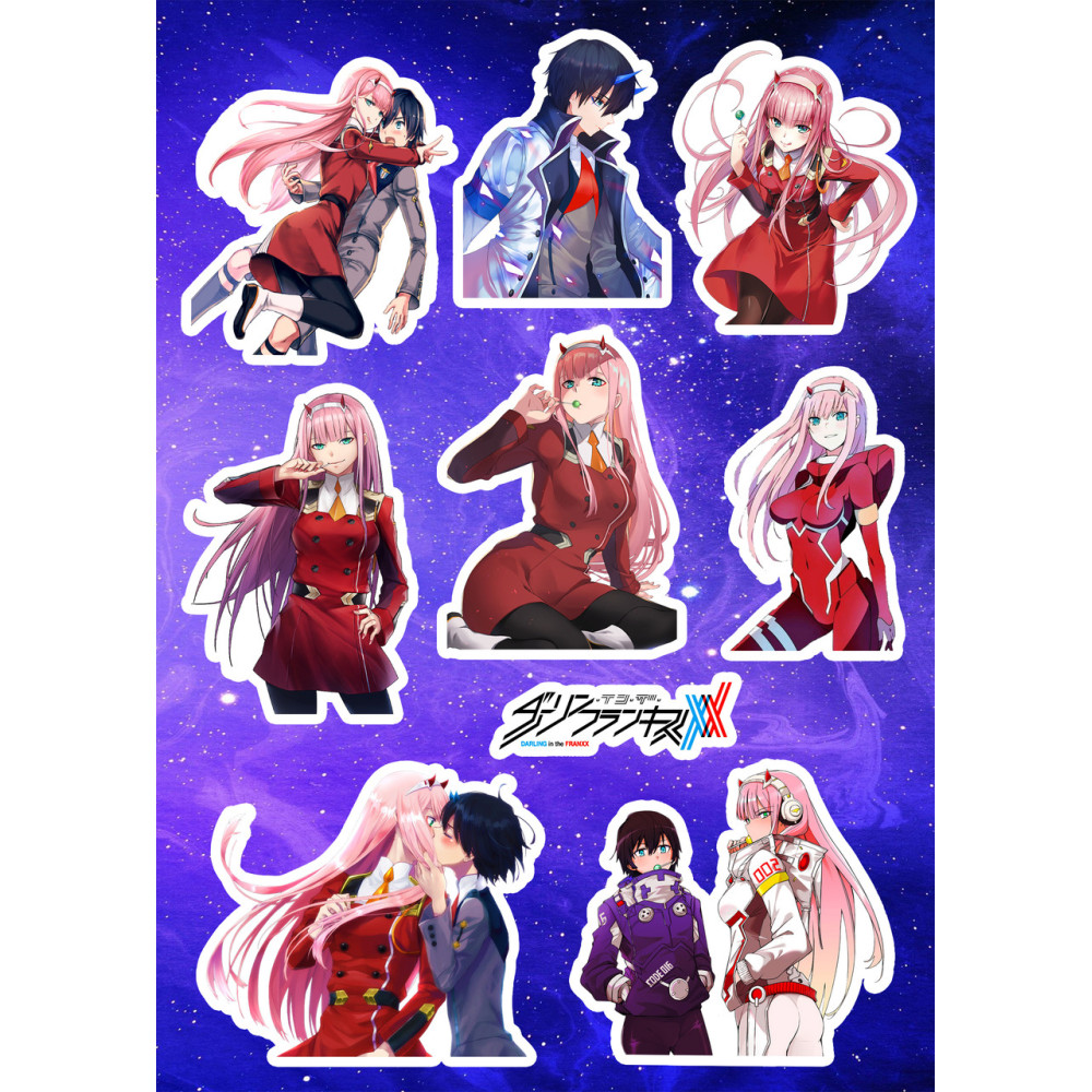Стикерпак аниме Darling in the franxx Милый во франксе