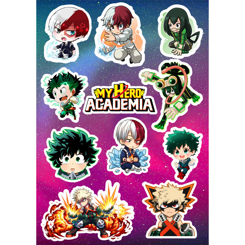 Стикерпак аніме My hero academia Моя геройська академія