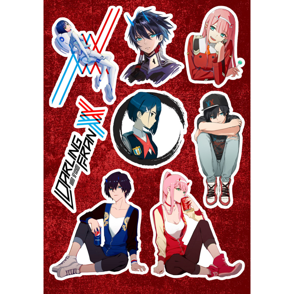 Стикерпак аниме Darling in the franxx Милый во франксе