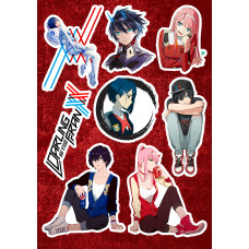 Стикерпак аниме Darling in the franxx Милый во франксе