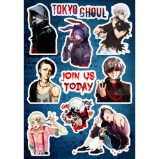 Стикерпак аніме Tokyo ghoul Токійський гуль
