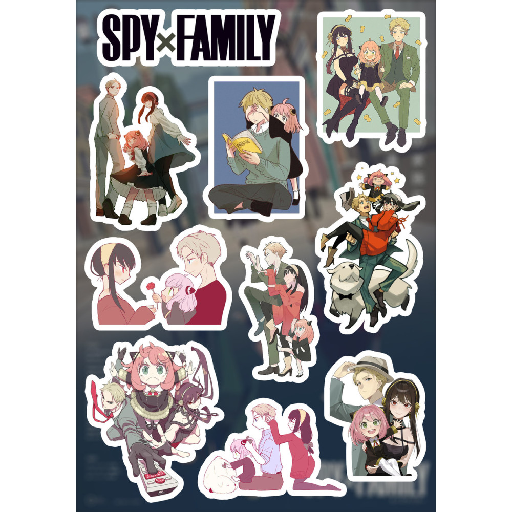 Стикерпак аніме Spy family Сім'я шпигунів