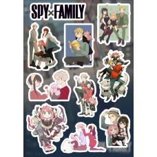 Стикерпак аніме Spy family Сім'я шпигунів