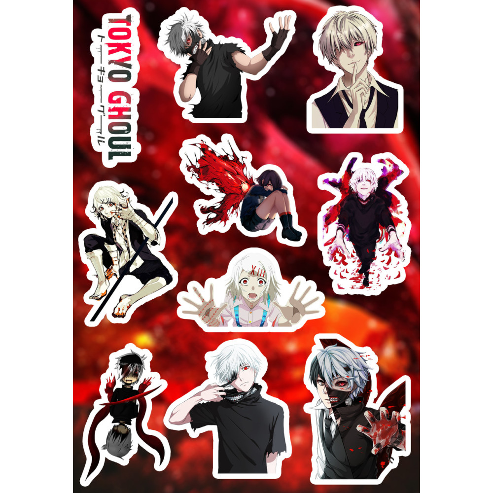 Стикерпак аніме Tokyo ghoul Токійський гуль